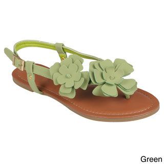 Journee Collection Womens Floral Accent Slingback Sandal  