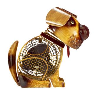 Country Dog Figurine Table Fan by Deco Breeze