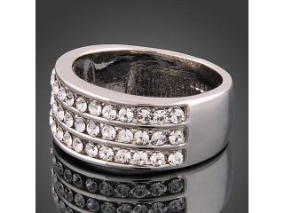 Jewelry Fashion Swarovski Element Crystal Ring for Women Size 9