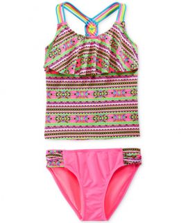 Breaking Waves Girls Inka Striped Tankini   Swimwear   Kids & Baby