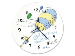 Trend Lab Dr. Seuss Blue Oh! the Places You'll Go! Wall Clock