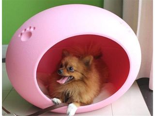 Cute Egg Shaped Pet House Puppy Doggie Cat Small Animal Indoor Bed Cushion Mat