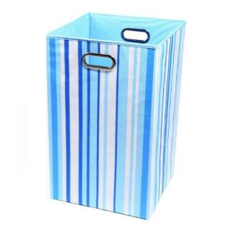 Modern Littles Sky Stripes Canvas Folding Laundry Basket SKYLAUN302