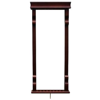 Hathaway Vintage Wall Billiard Pool Cue Rack   Rich Mahogany Finish    Blue Wave Products