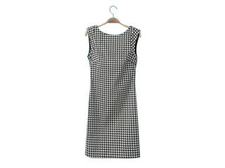 Black and white Plover printing leakage behind zipper dress sleeveless vest dress