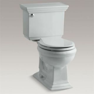 Kohler K 3933 Memoirs 1 28 GPF Two Piece Round Front Stately Comfort Height Toilet with Left Hand Rip Lever