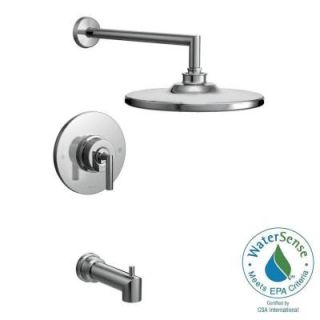 MOEN Arris Posi Temp Single Handle 1 Spray Eco Performance Tub and Shower Faucet Trim Kit in Chrome (Valve Not Included) TS22003EP