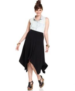 INC International Concepts Plus Size High Low Maxi Skirt