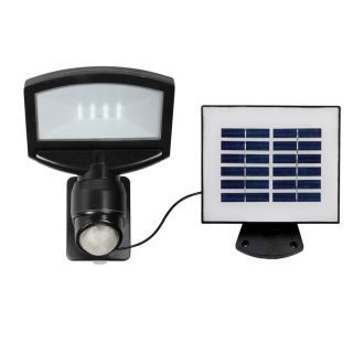 Utilitech Pro 180 Degree 1 Head Black Solar Powered Led Motion Activated Flood Light Timer Included