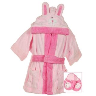 BT Kids Girls Pink Bunny Robe and Slipper Set   11352557  