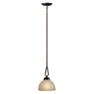Talista 1 Light Antique Bronze Mini Pendant with Shaded Umber Glass CLI FRT2474 01 32